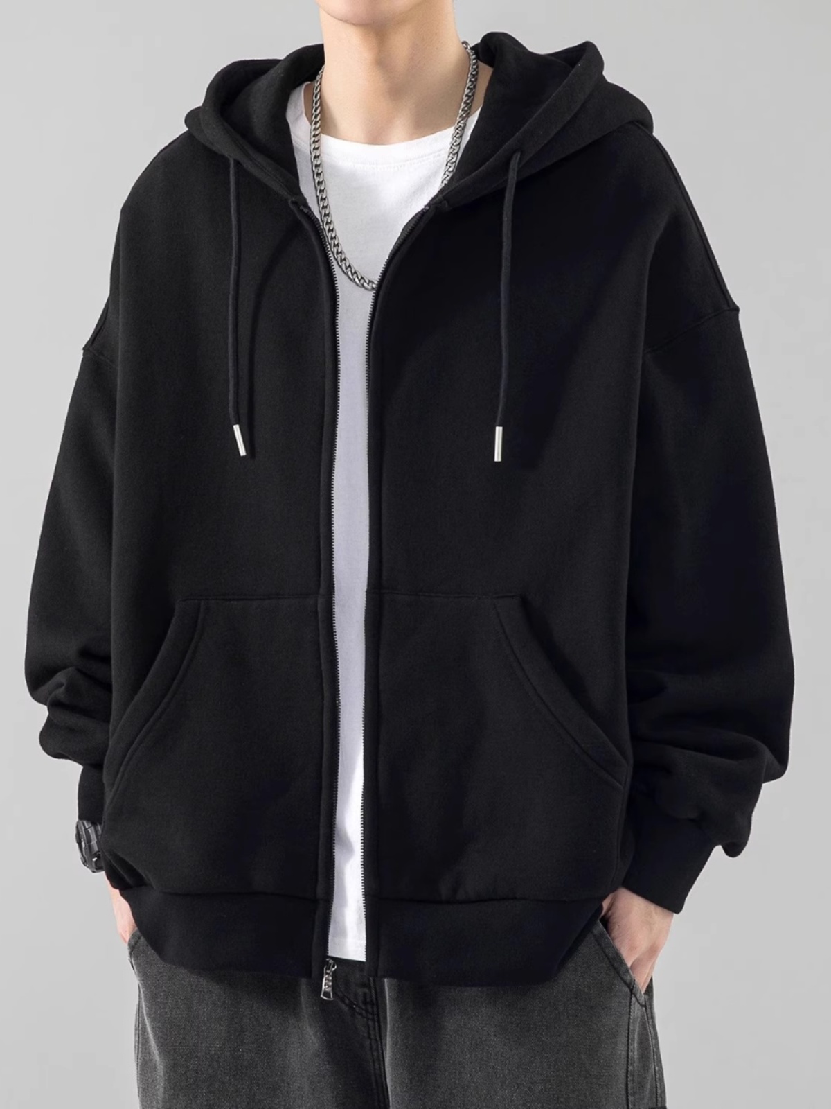 Streetwear Brand Hong Kong - Hoodie Pria Longgar Gaya Hong Kong,