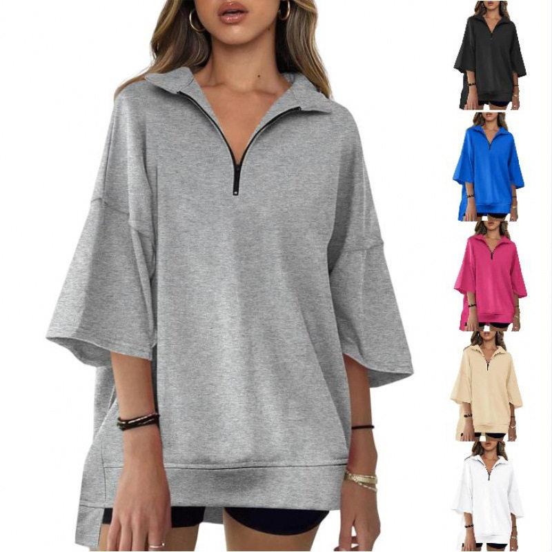 Streetwear Brand Collection - Sweatshirt Wanita V-Neck Panjang Set Pakaian