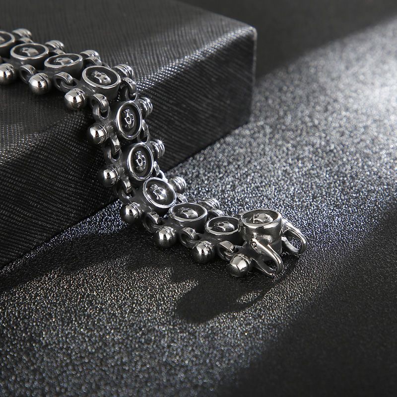 Streetwear Brand Jewelry - ​ Gelang Tengkorak Baja Titanium Pria