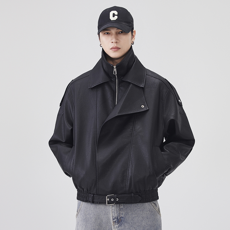 Streetwear Brand Vintage - Jaket Kulit Musim Gugur Musim Dingin