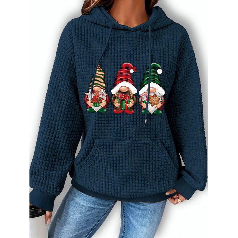 Streetwear Brand Collection - Hoodie Cetak Natal Wanita Set Pakaian