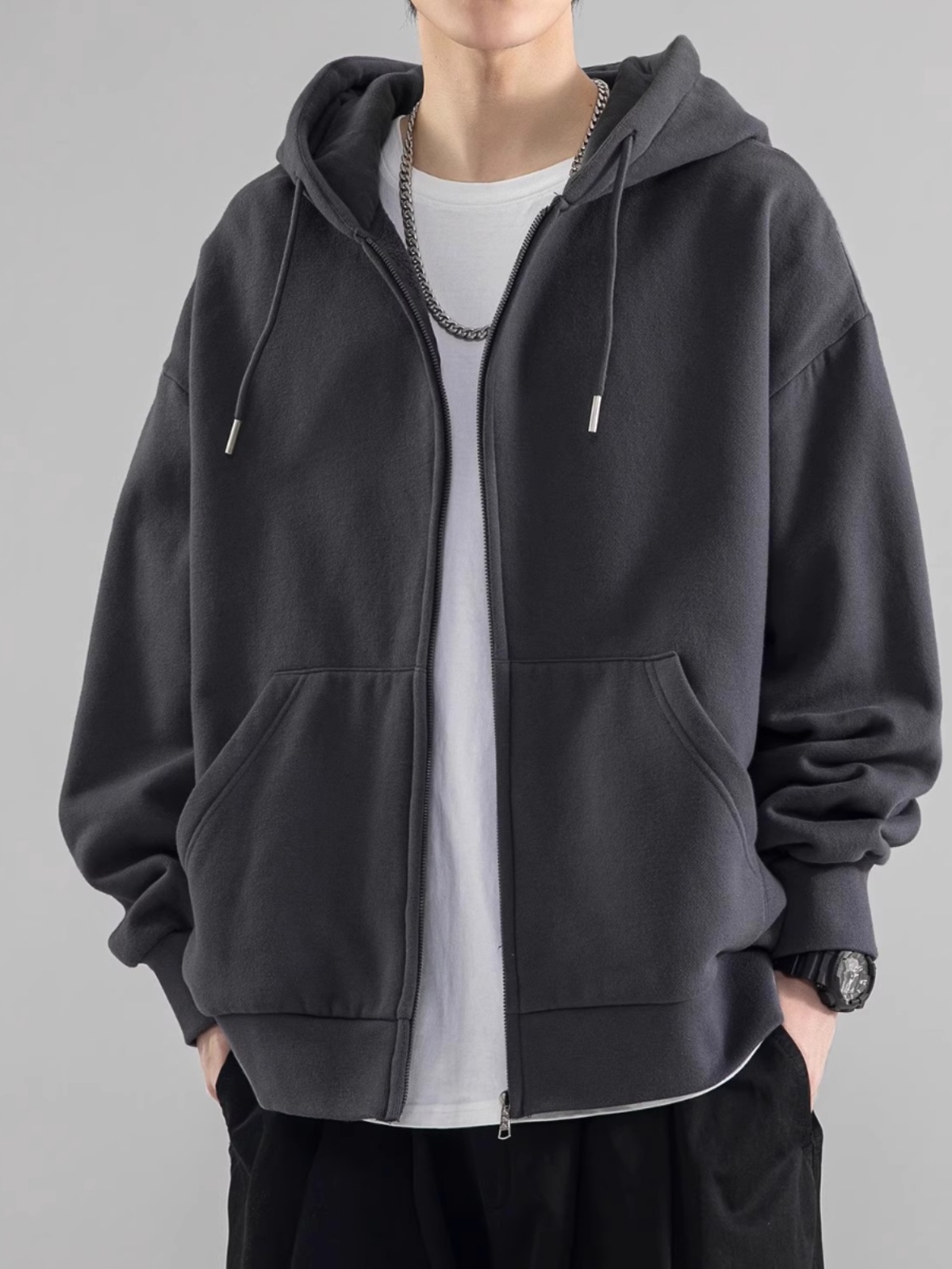 Hoodie Pria Longgar Gaya Hong  - Streetwear Brand Hong Kong ulasan dan harga
