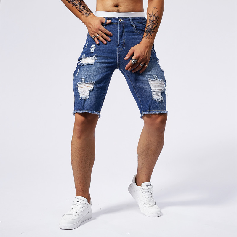 Celana Pendek Denim Robek Pria - Streetwear Brand Vintage ulasan dan harga