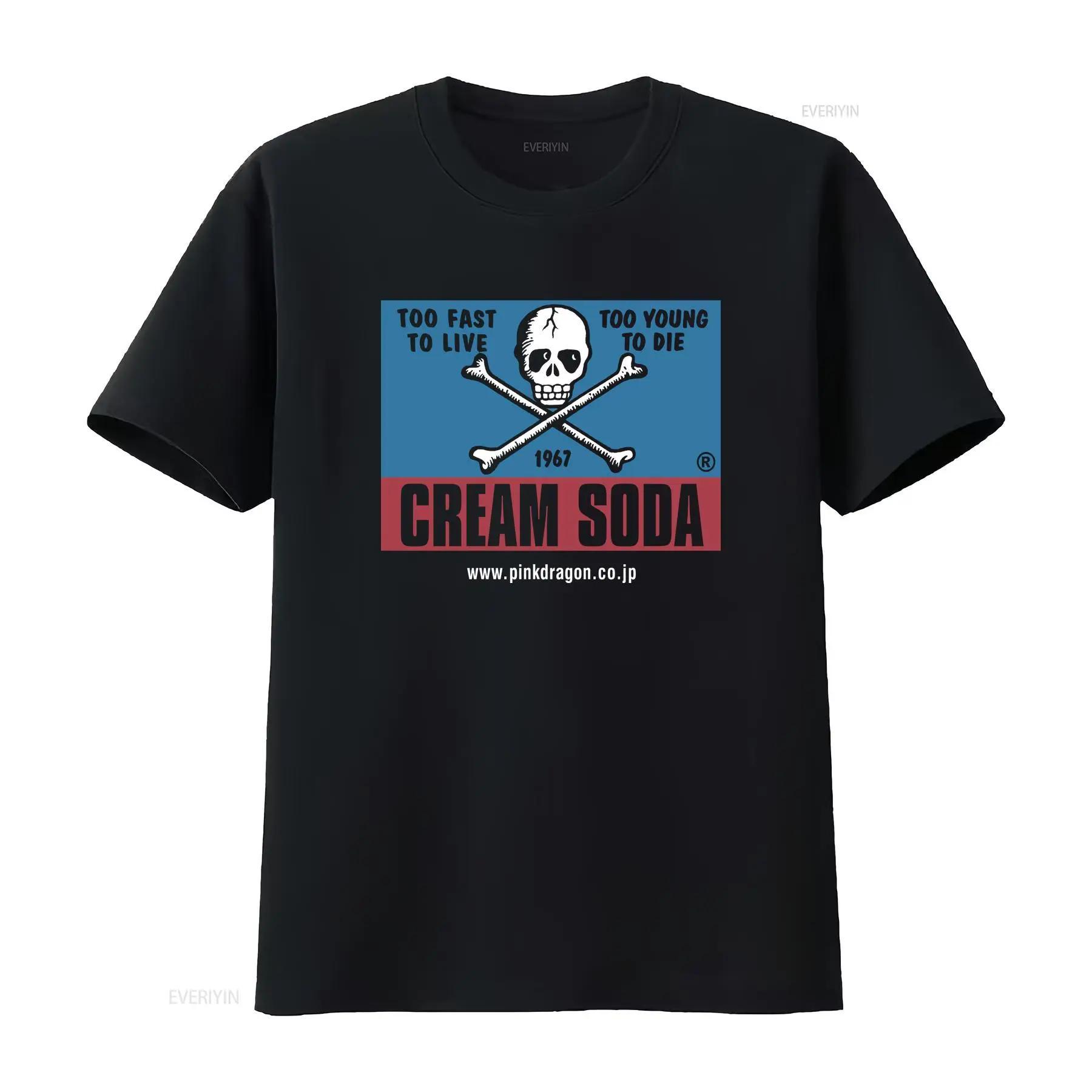 Kaos Vintage Cream Soda Skull  - Streetwear Brand Vintage ulasan dan harga