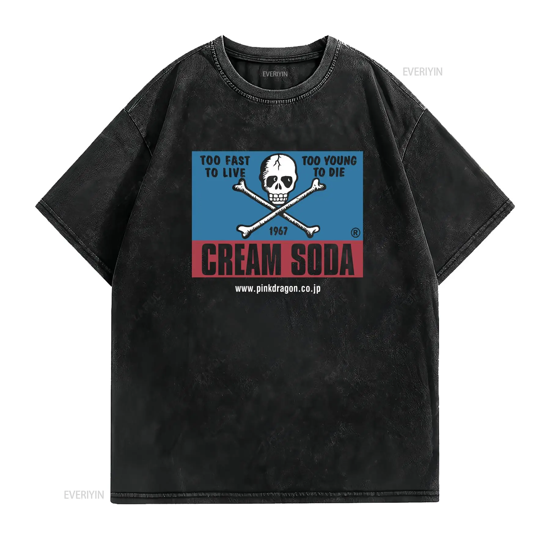 Kaos Vintage Cream Soda Skull  - Streetwear Brand Vintage ulasan dan harga