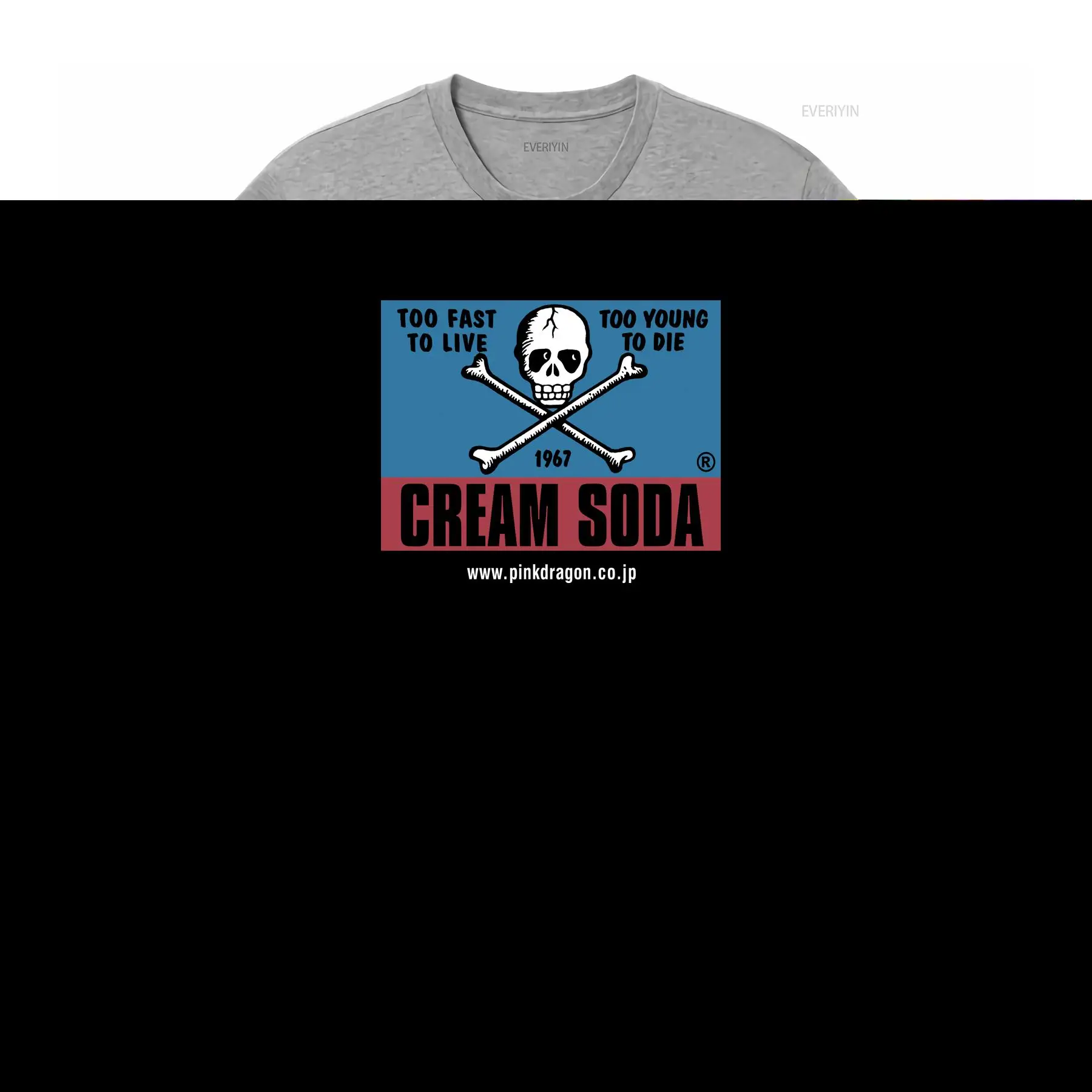 Kaos Vintage Cream Soda Skull  - Streetwear Brand Vintage ulasan dan harga