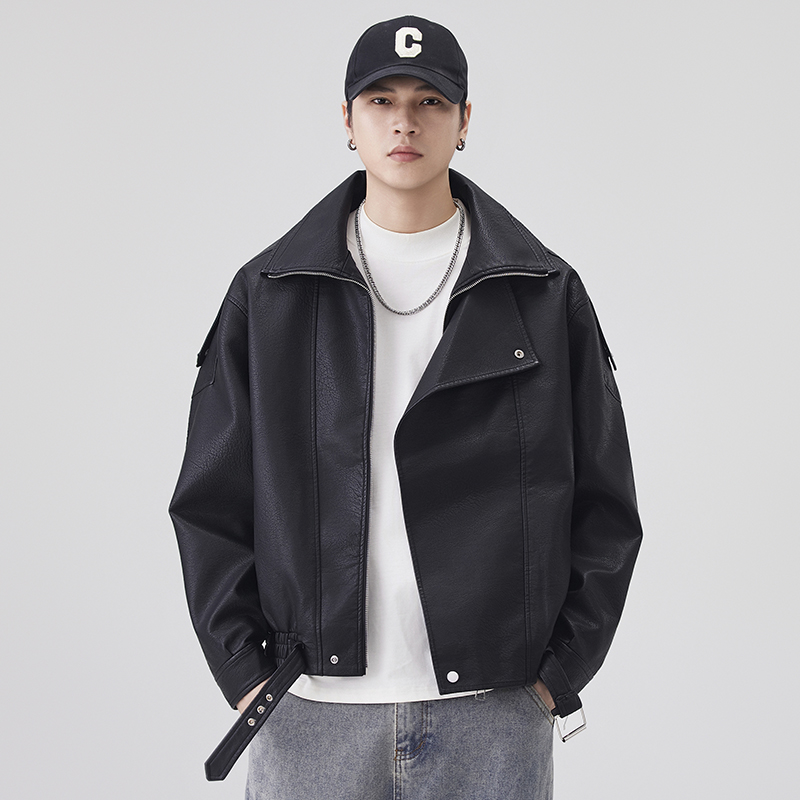Jaket Kulit Musim Gugur Musim  - Streetwear Brand Vintage ulasan dan harga