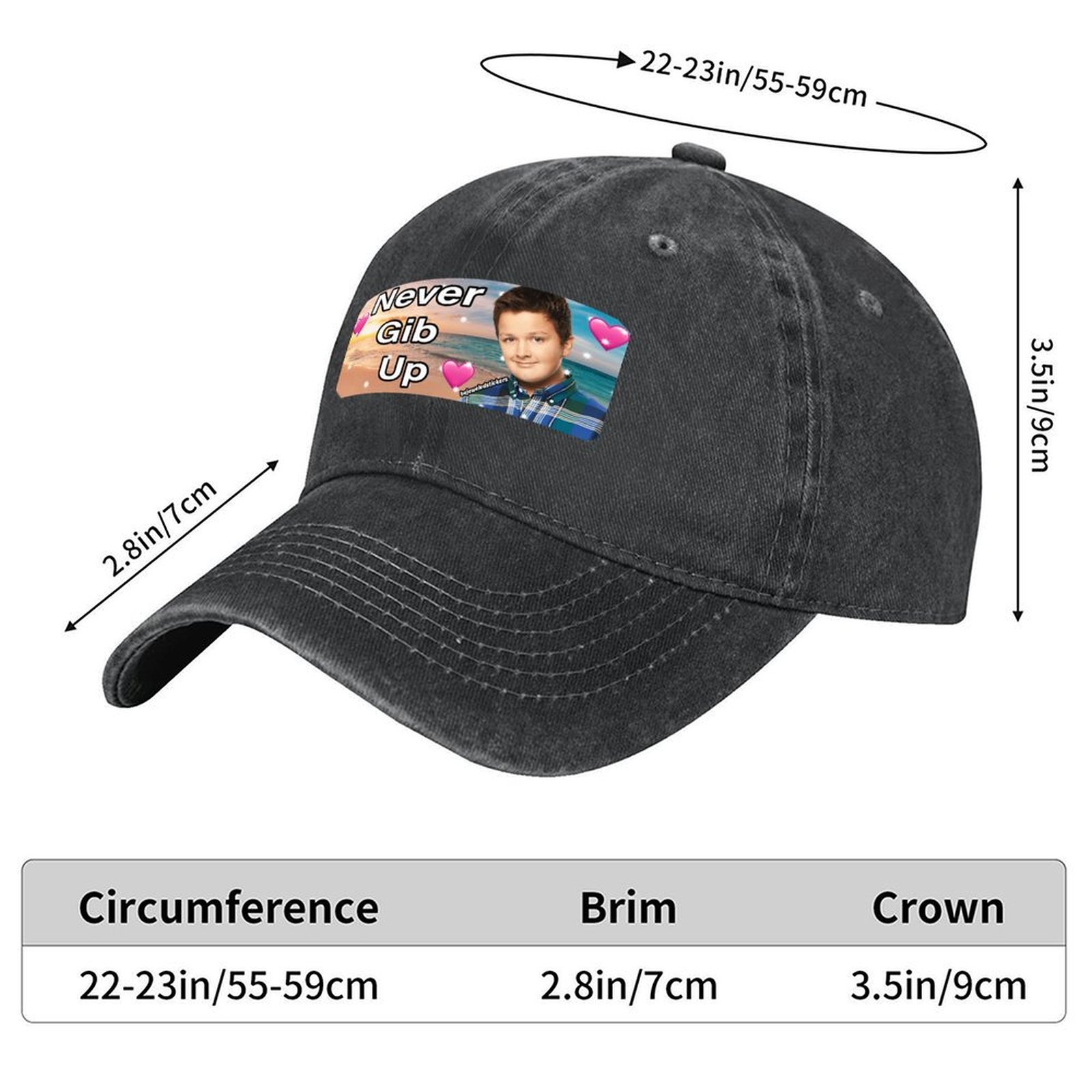 Topi Baseball Stiker Never Giv - Cap Streetwear Brand ulasan dan harga